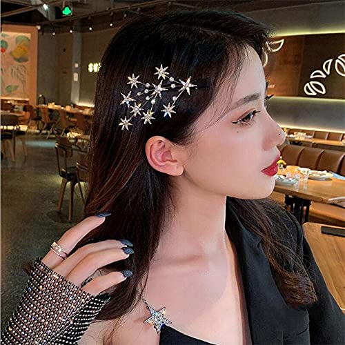 STYLEDOE 2 Pairs Rhinestone Hair Clips for Women - Crystal Flower Leaf Barrettes, Elegant Hair Accessories for Women & Girls | Perfect for Weddings, Parties & Daily Styling