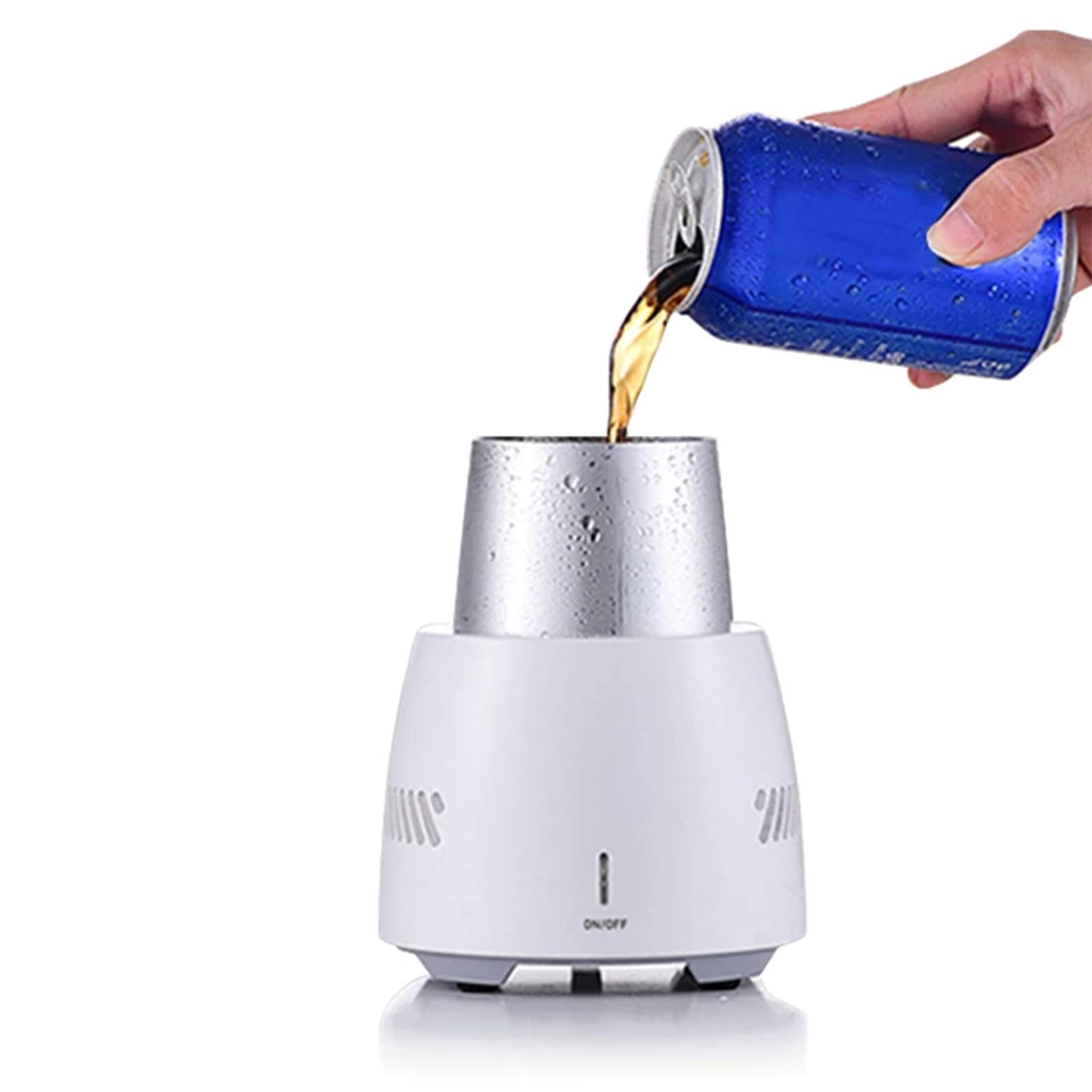 Mini USB Desktop Refrigeration Cooler - Fast Cooling Cup for Wine, Beer, Soda & Drinks | Compact Beverage Chiller for Office, Home, Car & Travel Use