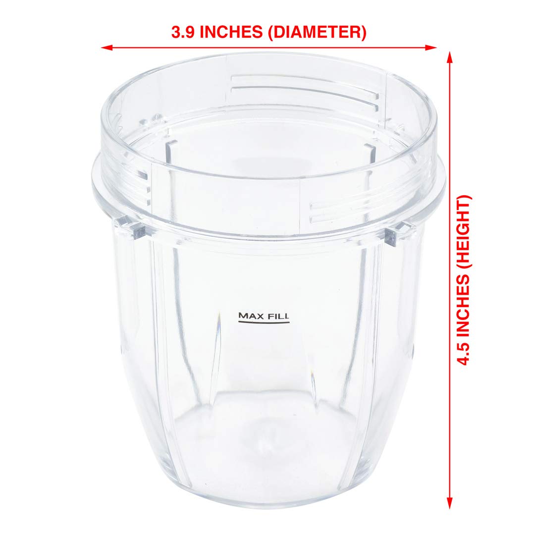 12 oz Cup with Spout Lid for Nutri Ninja Blender - BPA-Free Leak-Proof Travel Drinking Container for Smoothies, Protein Shakes & On-the-Go Beverages