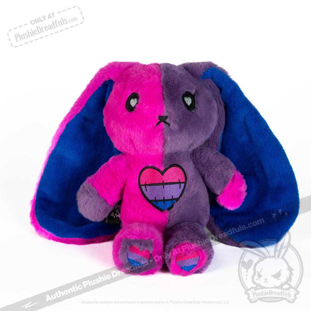 Plushie Dreadfuls Bi Bunny - Soft Stuffed Animal Toy for Kids, Cute Bunny Plushie for Gifts, Bedroom Decor & Anxiety Relief