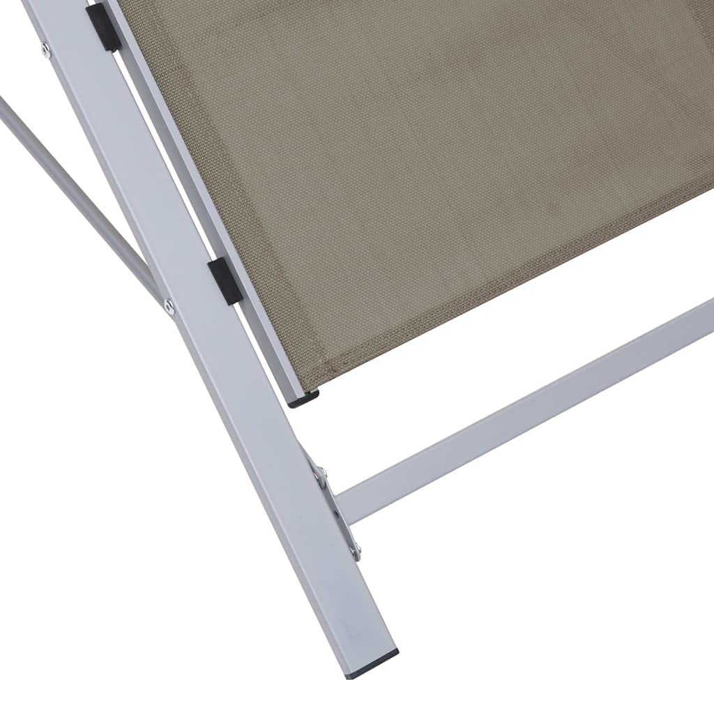 Premium Aluminum Patio Set with 2 Sun Loungers & Table - Taupe & Black Weather-Resistant Outdoor Furniture - Ergonomic Design & Easy Assembly - Perfect for Poolside, Garden, and Backyard Relaxation