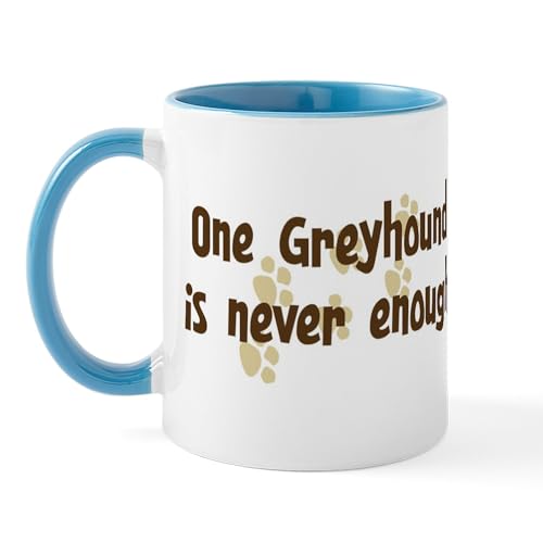 White/Blue Inside - Never Enough: Greyhound Mug