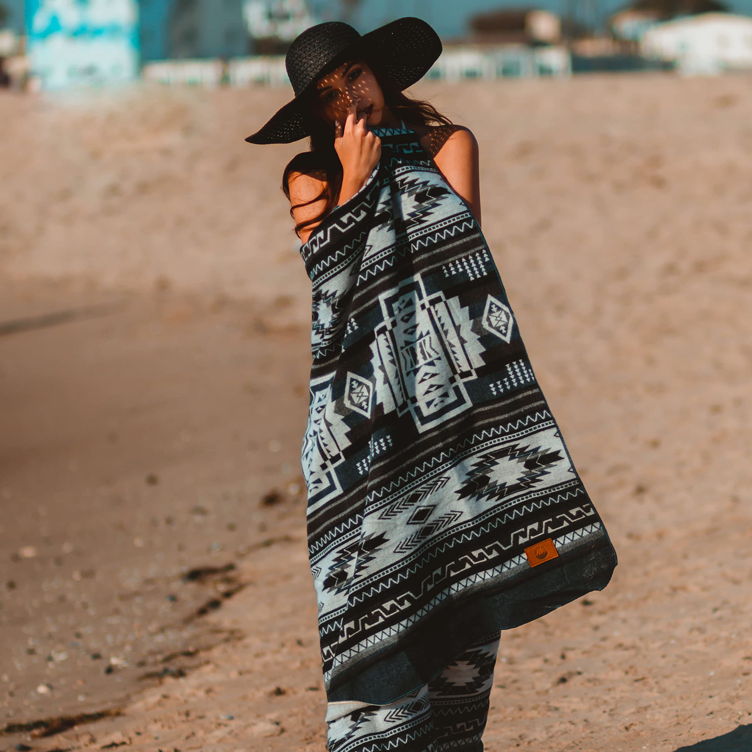 Authentic Inca Aztec Throw Blanket | Southwest Indian Navajo Boho Style Woven Blanket | Native American Western Decor for Camping, Bed, Sofa & Outdoor Adventures | Perfect for Cozy Nights, Picnics and Boho Home Decor