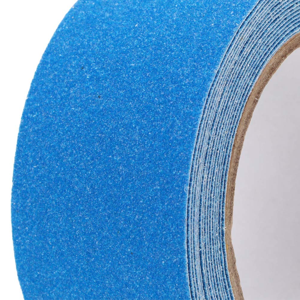 Samfox Anti-Slip Tape - Heavy Duty PVC with Quartz Grit Non-Slip Safety Tape (5m/16.4ft) for Stairs, Swimming Pools, Showers, Ramps & Wet Floors | Waterproof Slip-Resistant Grip Tape for Indoor/Outdoor Use
