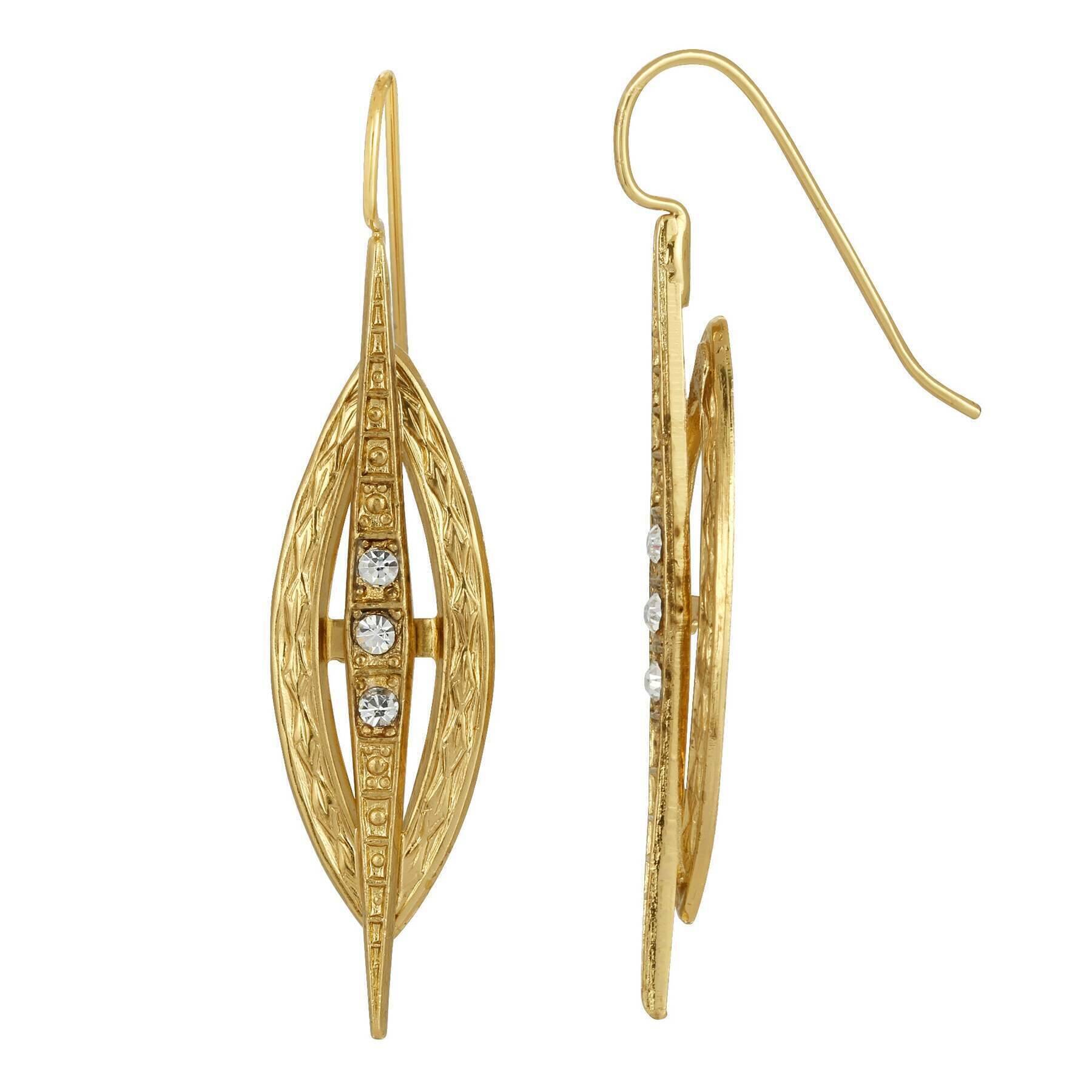 Luxury 1928 Jewelry Multi Crystal Drop Earrings for Women - Elegant Dangle Earrings for Parties, Weddings & Special Occasions
