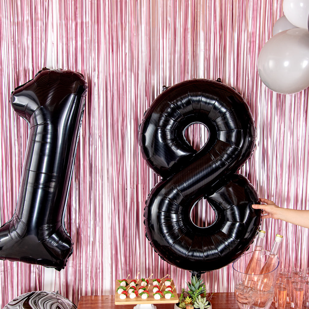 Balloonify Black Mylar Number 8 Balloon - 40 Inch Large Foil Balloon for Birthday Party Decorations (1 Count Box) - Perfect for Birthday Celebrations, Anniversaries & Special Events