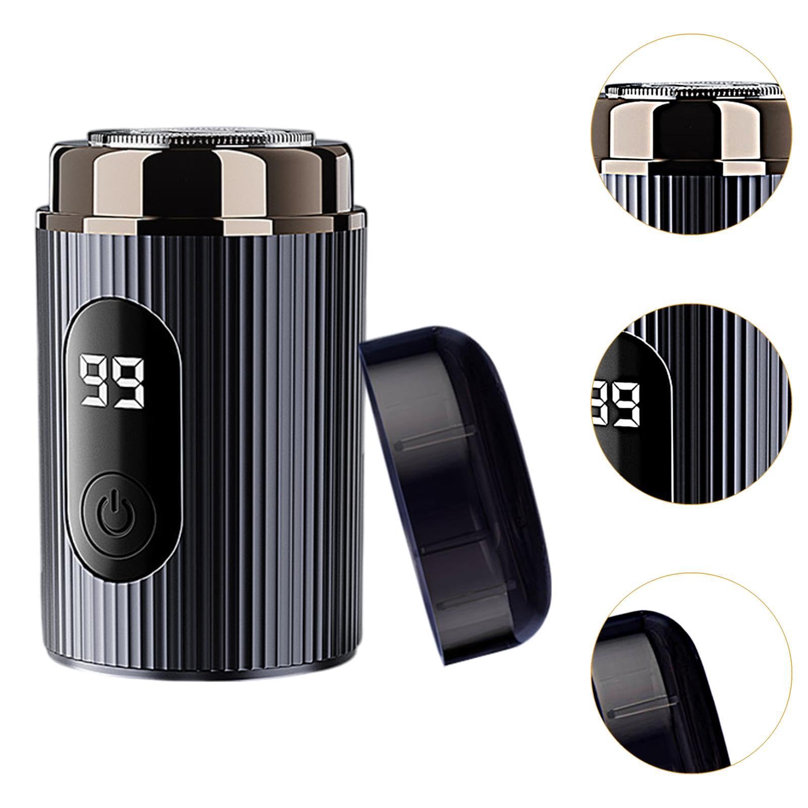 Professional Electric Shaver for Men - USB Rechargeable Beard Trimmer with Wet/Dry Dual Use, Portable Travel Shaver for Car & Home - Gray | Perfect for Grooming, Business Trips & Daily Shaving Routine