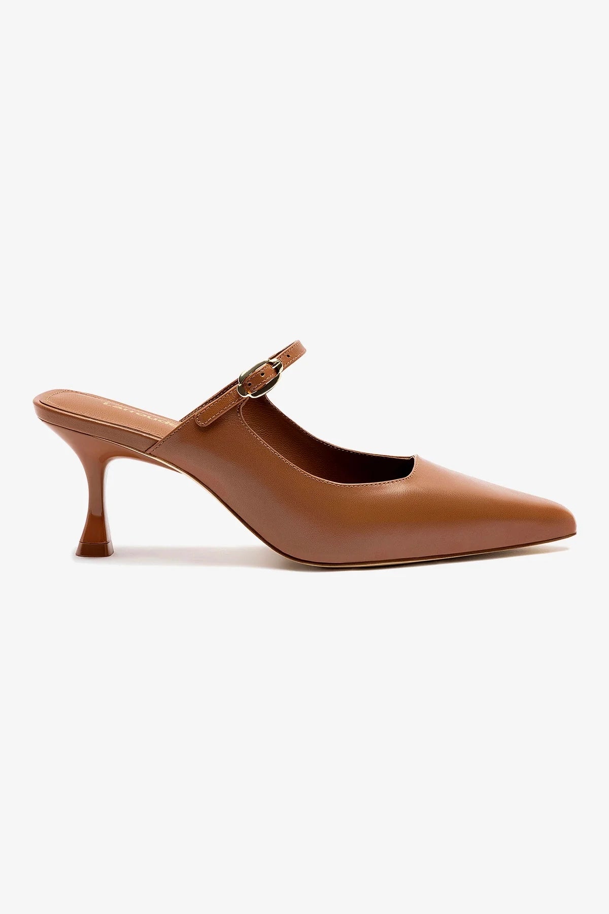 Ines Mule Shoes in Caramel Leather - Comfortable Women's Slip-On Loafers for Office, Casual & Travel Wear