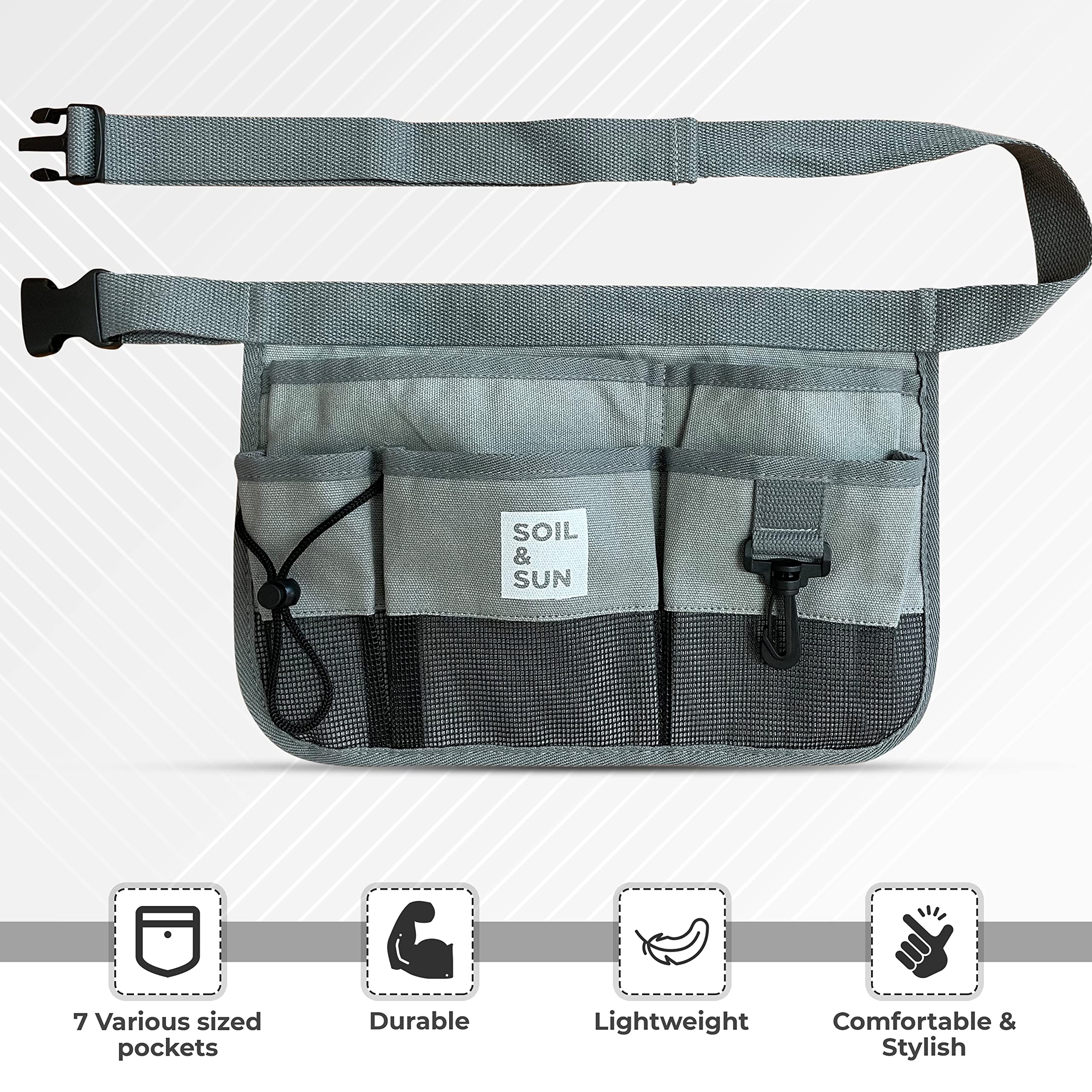 Women's Garden Tool Belt - Heavy Duty Canvas Waist Apron with Multiple Pockets for Gardening, Teaching & DIY Projects | Durable Utility Belt for Women Gardeners, Teachers & Crafters