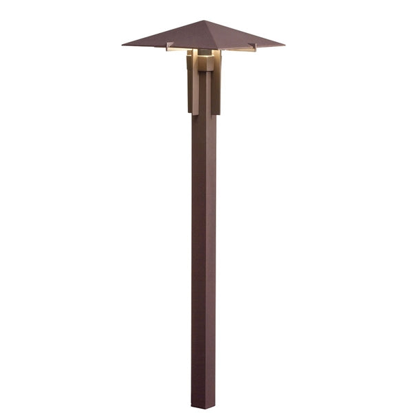 Kichler 15803AZT27R LED 2700K Mission Forged Path Light - Textured Architectural Bronze Outdoor Lighting for Garden, Walkway, and Landscape Illumination
