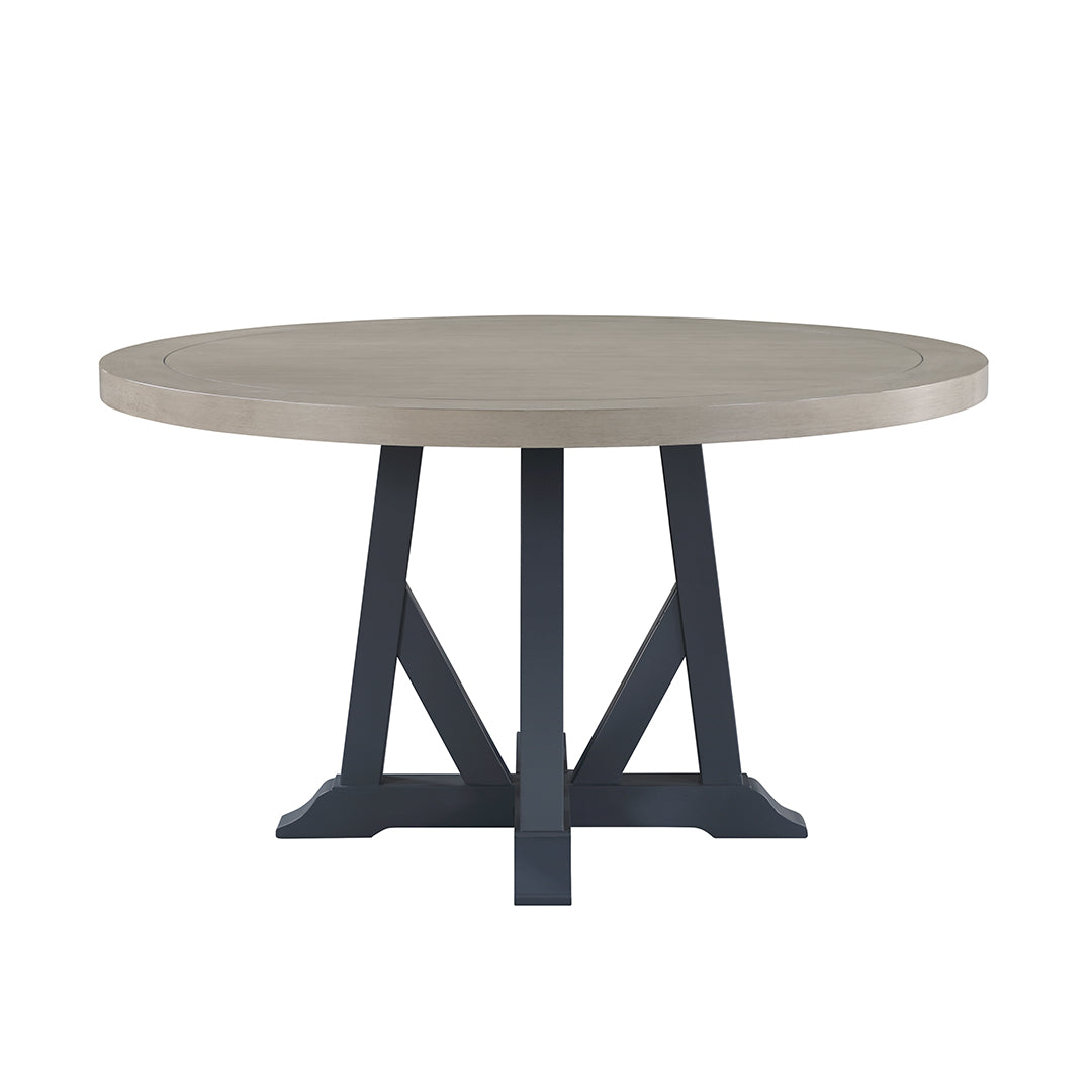 Lawton 48 Inch Round Dining Table - Solid Wood Kitchen Table for 6, Modern Farmhouse Style - Perfect for Family Dinners & Entertaining Guests