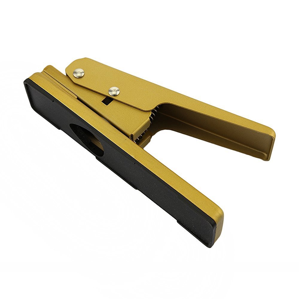 Premium Guitar Pick Punch Cutter Kit - DIY Custom Plectrum Maker Machine for Guitarists (Gold) | Create Unique Picks from Credit Cards & Gift Cards | Perfect for Musicians, Bands & Guitar Enthusiasts