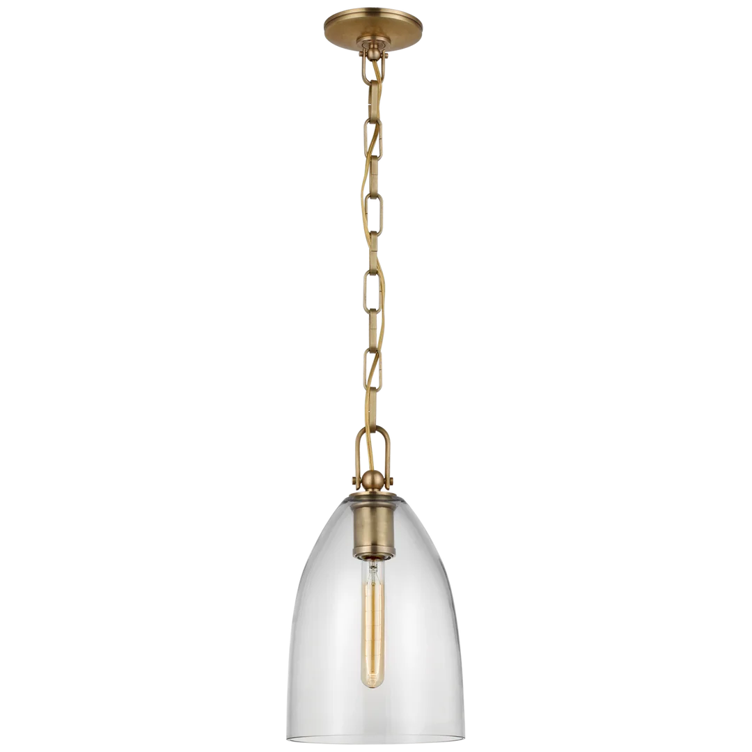 Andreas Medium Pendant Light Fixture - Modern Glass Ceiling Lamp for Dining Room, Kitchen Island & Living Room Decor