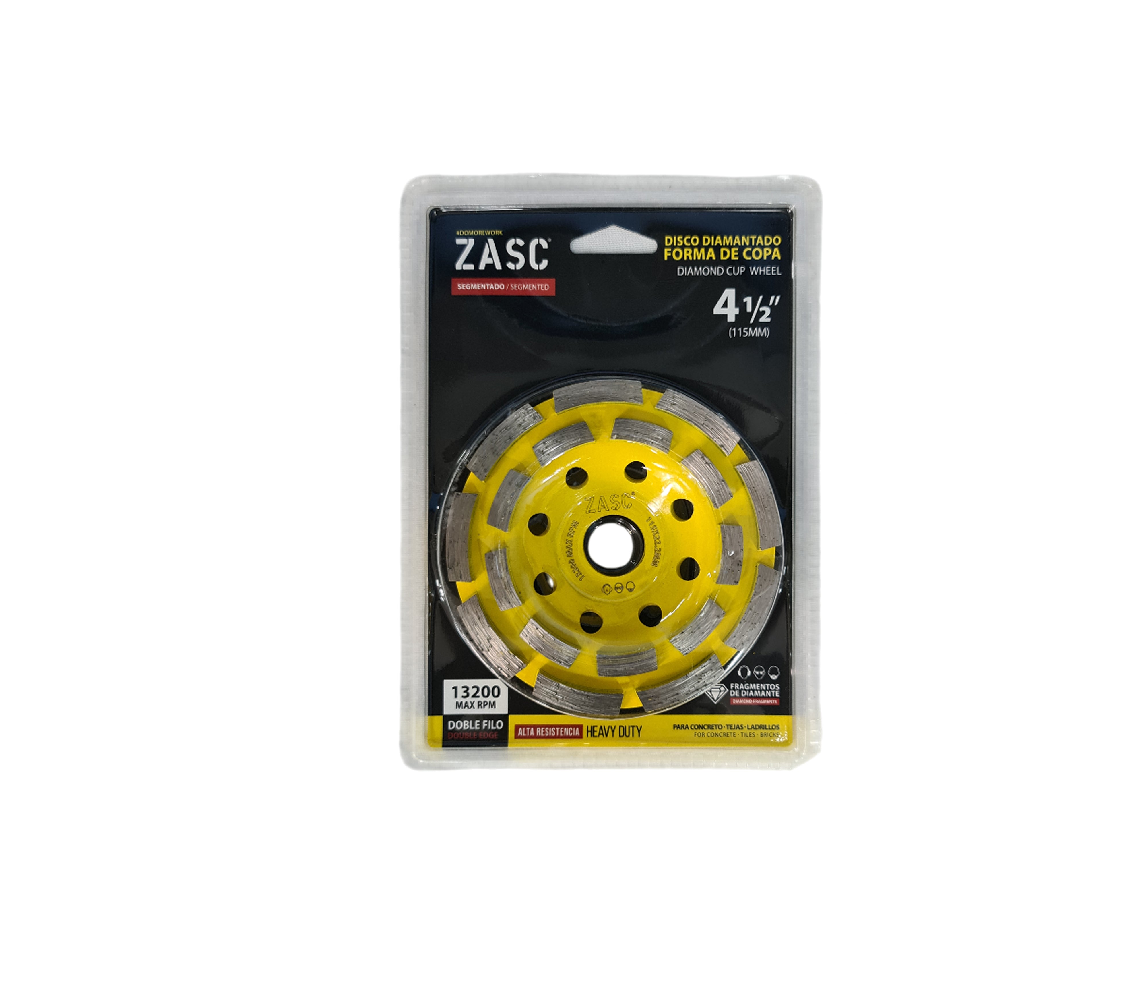 4-1/2 Inch Double Edge Segmented Cutting Disc - Code 5 047 Zasc - Perfect for Metal, Concrete & Masonry Cutting