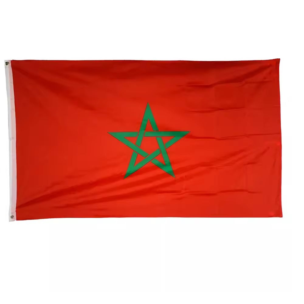 Moroccan Flag 90x150cm - Premium Quality Polyester - Perfect for Home Decor, National Celebrations & Sporting Events