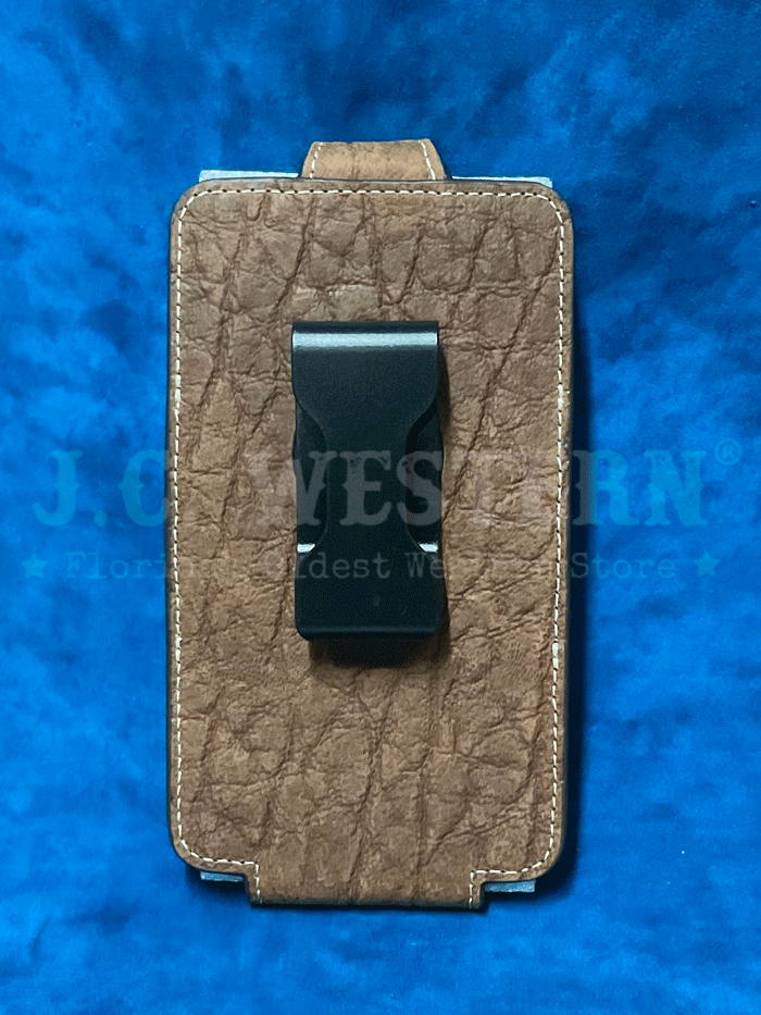 Premium 3D Embroidered Buck Lace Leather Phone Case for iPhone & Samsung - Stylish Brown Inlay Design - Perfect for Outdoor Adventures & Everyday Protection