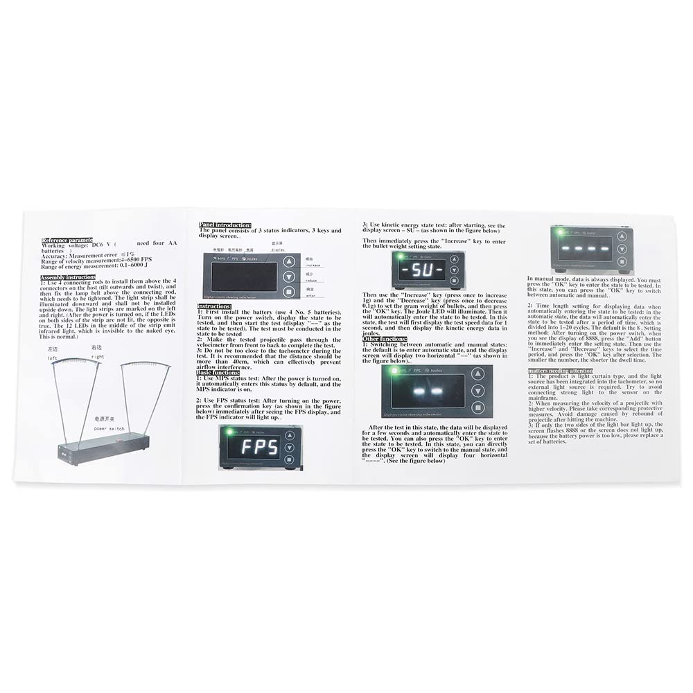 Ballistic Precision Chronograph - High Accuracy Bullet & Bow Velocity Tester with FPS/MPS Readings - Perfect for Shooting Ranges, Archery Practice & Slingshot Speed Measurement