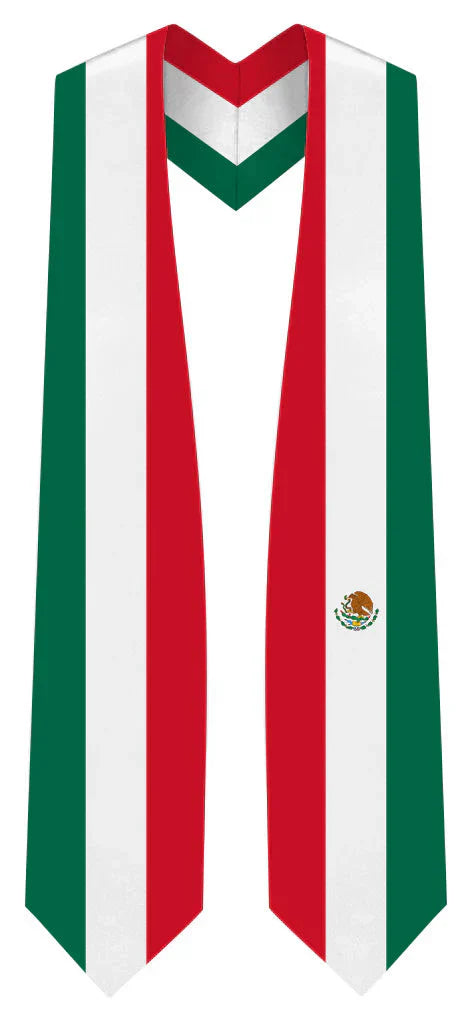 International Flag Graduation Stole - Multicolor Sash for Graduation Ceremony - Perfect for High School & College Commencement