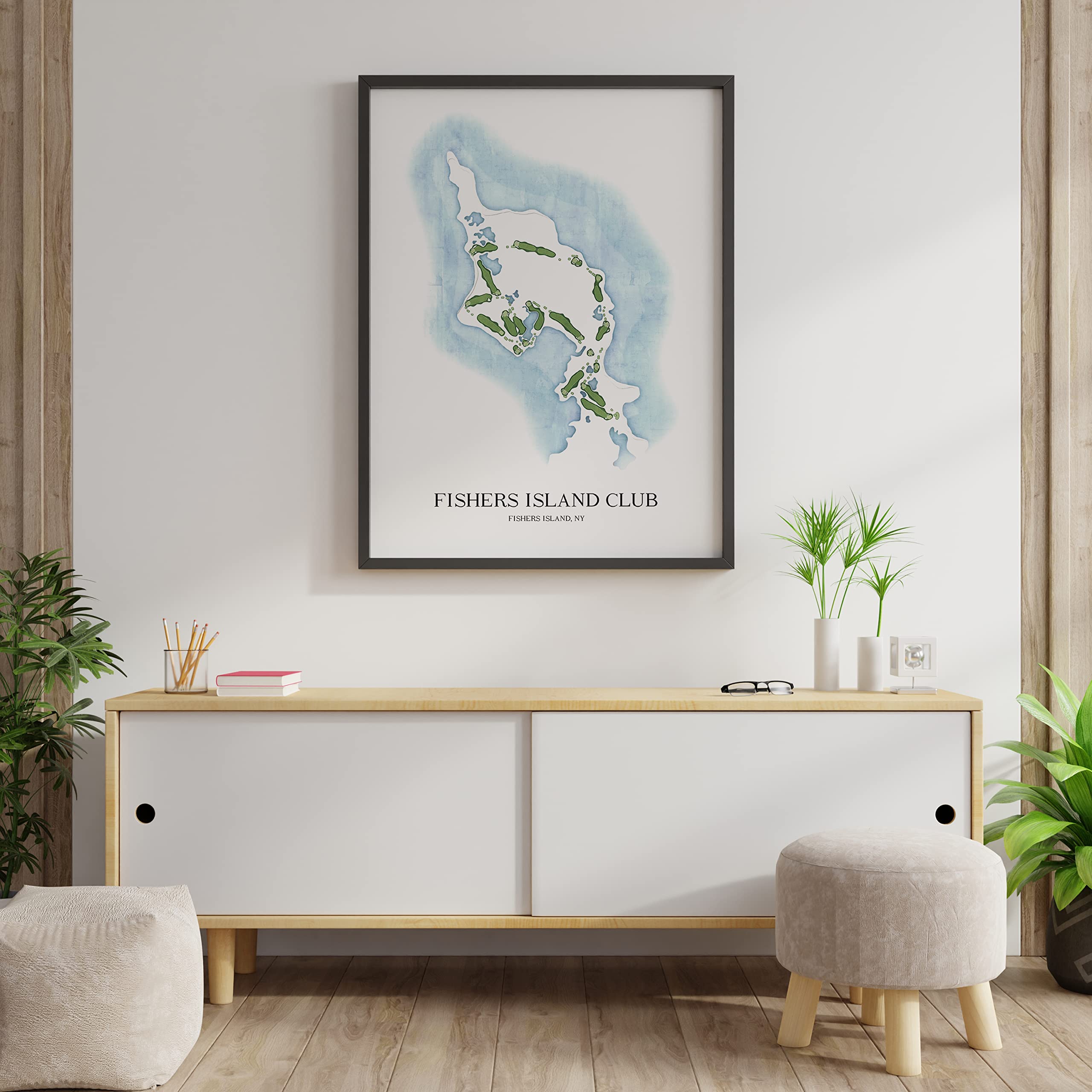 19THHOLESPORTS Framed Golf Course Print - Premium Golf Wall Art for Home & Office Decor - 8
