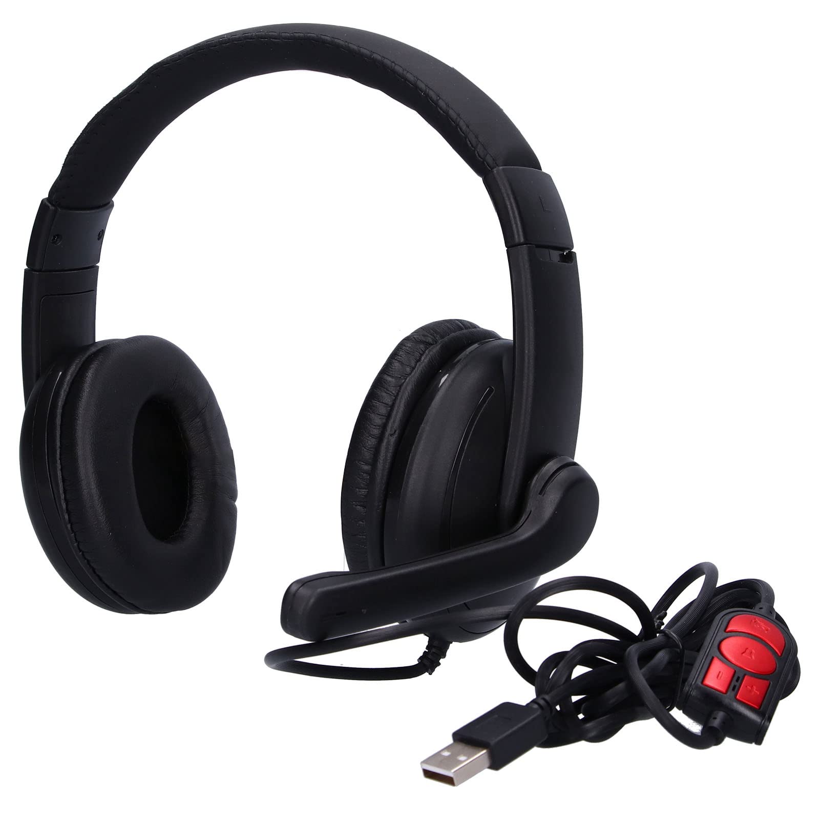 USB Wired Gaming Headset with Microphone - Noise Cancelling Stereo Headphones for PC, Laptop & Computer | Perfect for Online Gaming, Video Calls & Music Listening