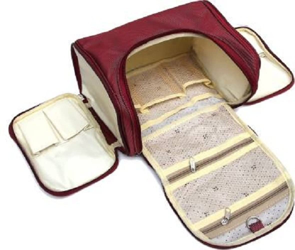 Waterproof Hanging Toiletry Bag for Travel - Cosmetic Makeup Organizer, Shaving Kit & Multipurpose Vanity Case (Maroon) | Perfect for Camping, Gym & Business Trips