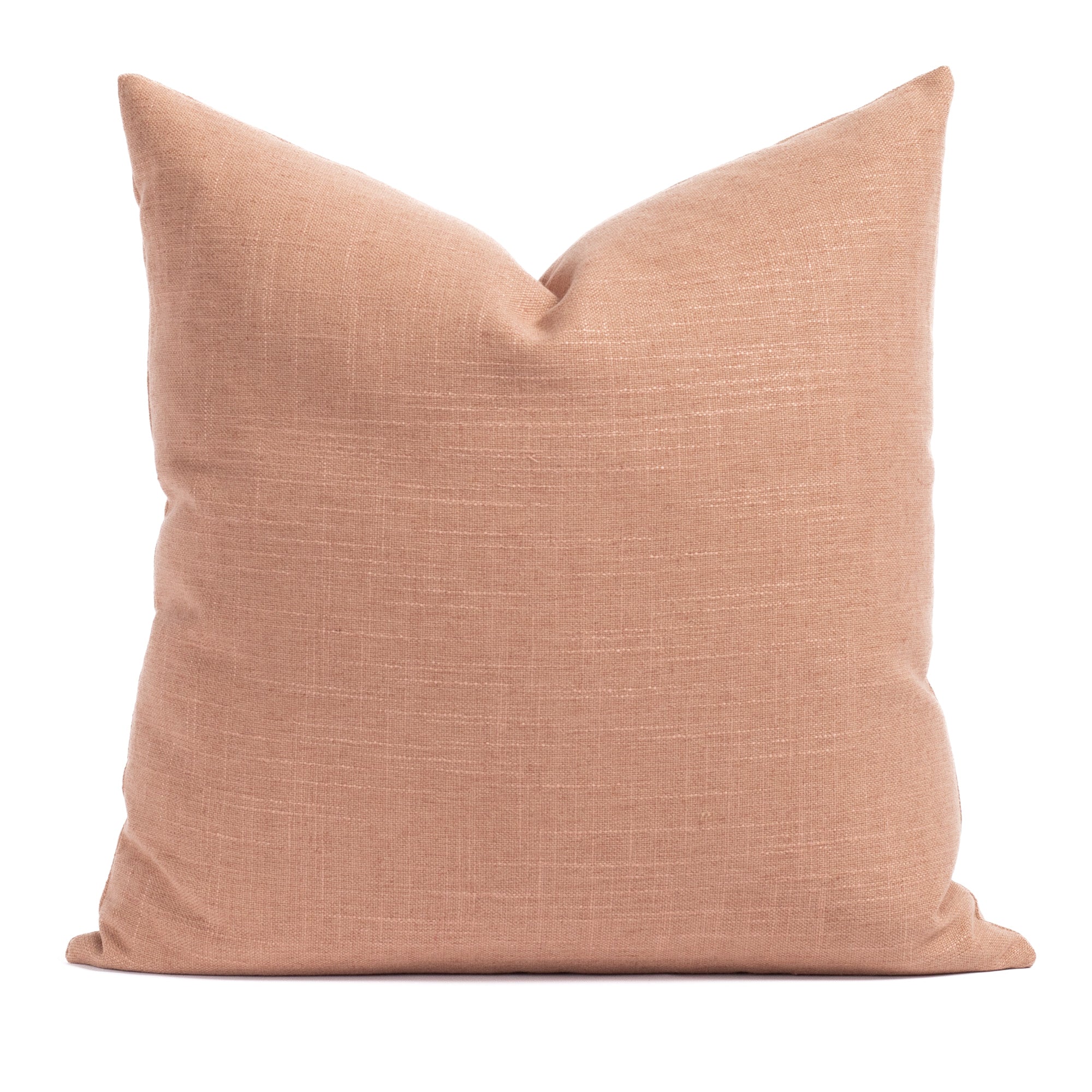 Hollis 22x22 Inch Decorative Throw Pillow Cover - Soft Terracotta Cotton Square Cushion for Sofa, Bed & Home Decor - Perfect for Living Room, Bedroom & Dorm
