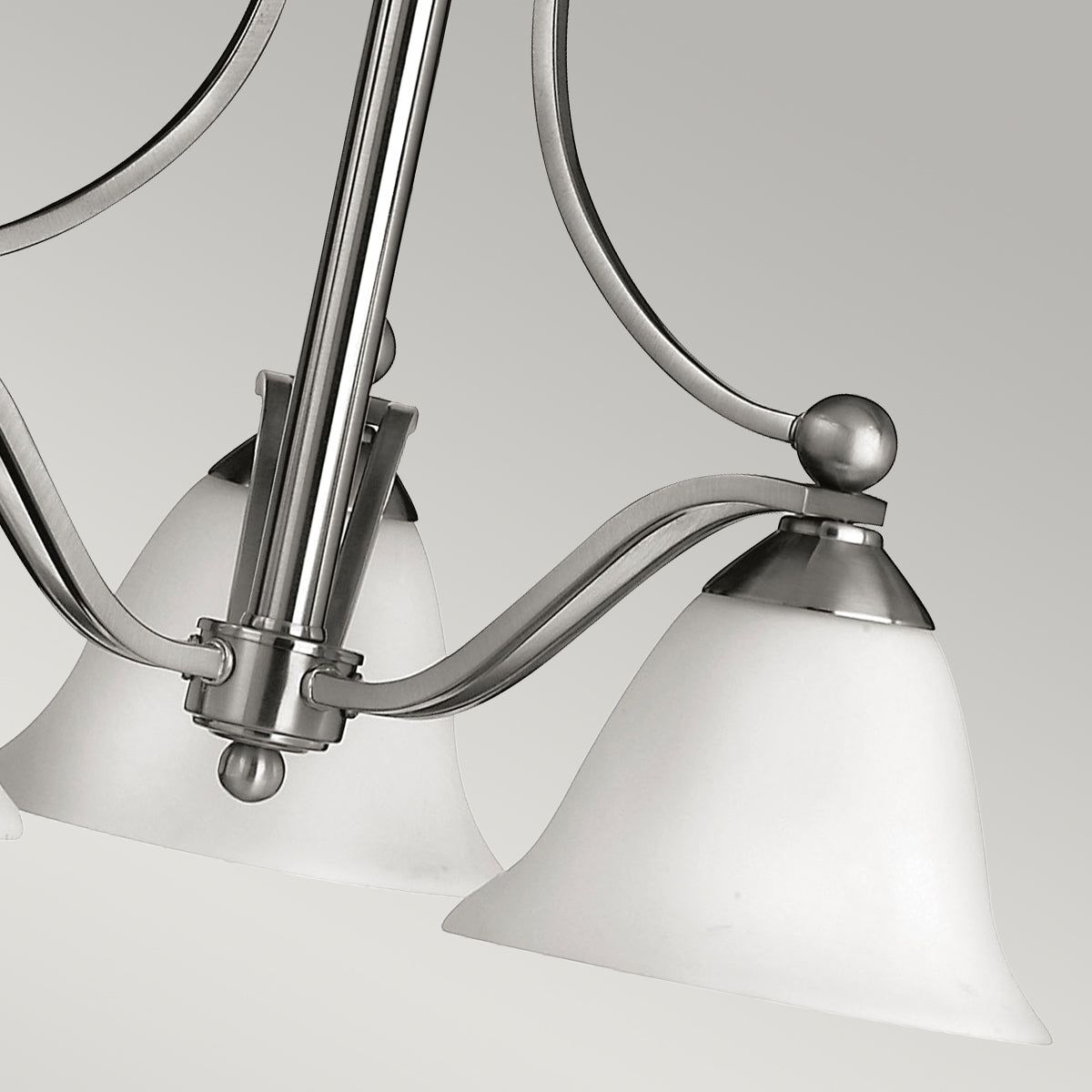 Bolla 3/5Lt Modern Ceiling Light Fixture - Brushed Nickel Finish for Living Room, Bedroom & Dining Room Lighting
