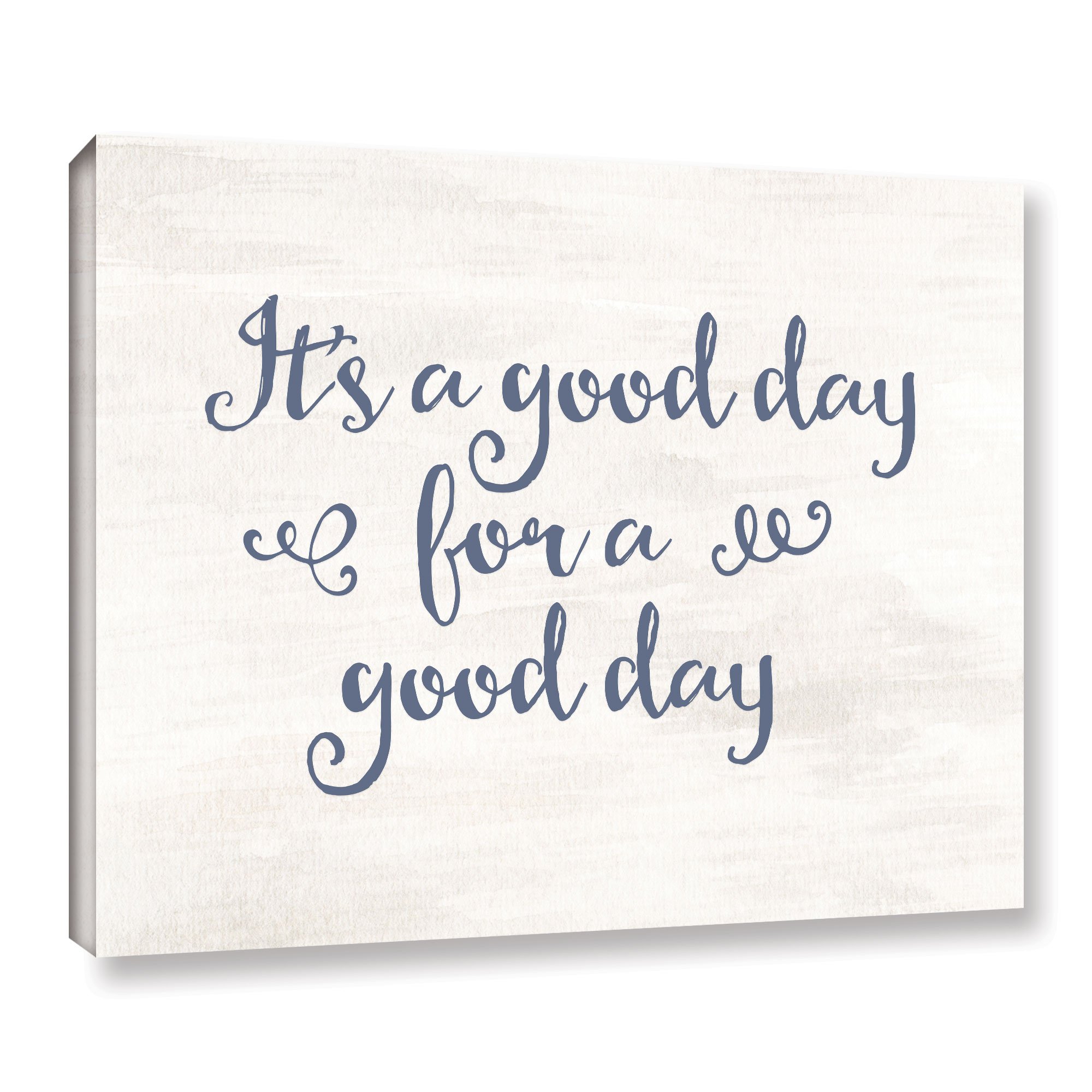 ArtWall 3mos036a3648w Tara Moss's 'It's a Good Day' Gray Blue Gallery Wrapped Canvas - 36x48 Inch Wall Art for Living Room, Bedroom & Office Decor