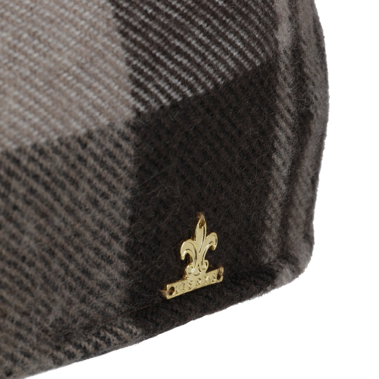 Lierys Wool Check Flat Cap for Men - Classic British Style Winter Hat for Outdoor Activities, Hiking, and Casual Wear