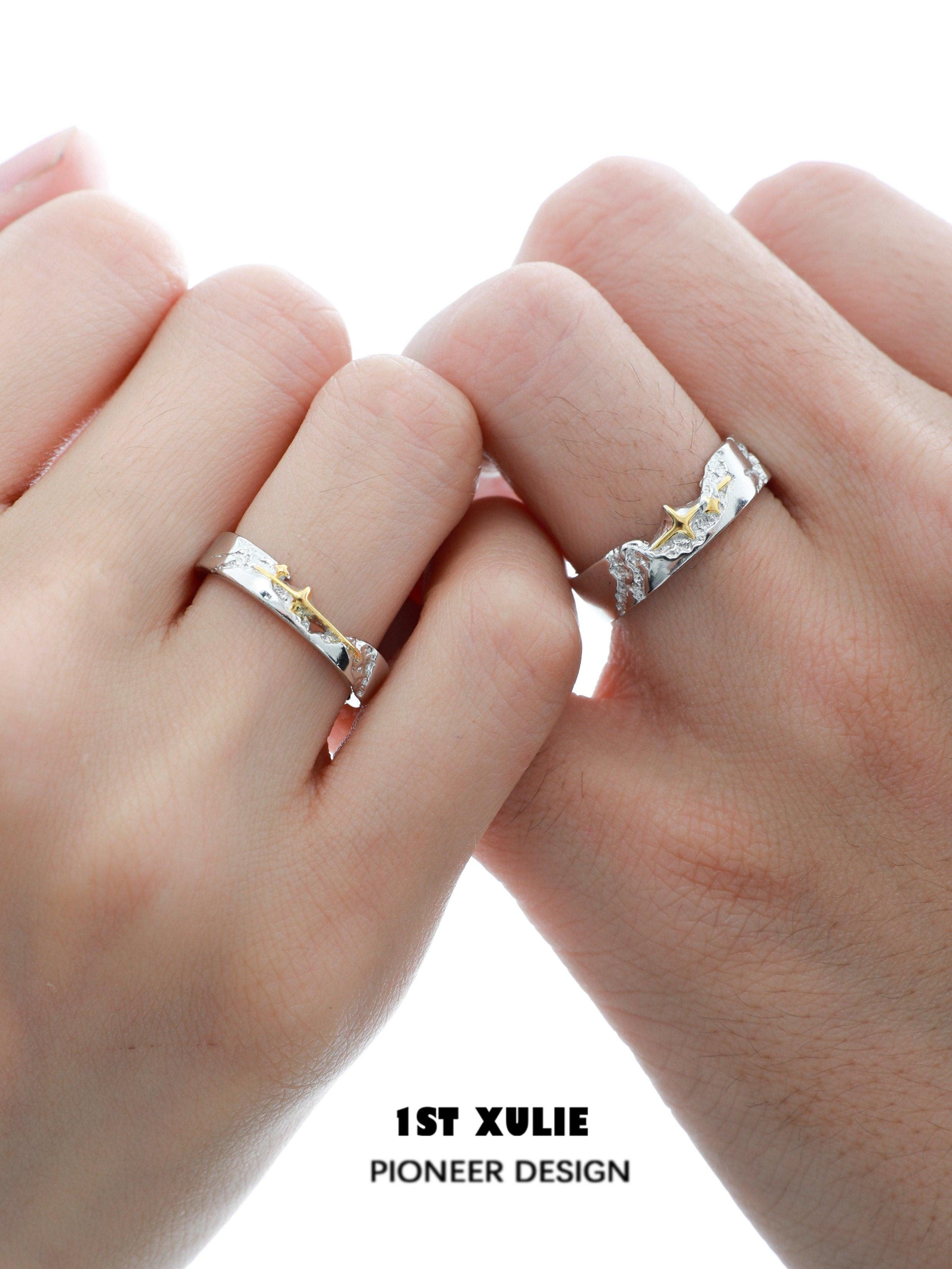 Starfall S925 Sterling Silver Adjustable Opening Rings for Women - Stackable Minimalist Rings Set - Perfect for Everyday Wear, Gifts & Special Occasions