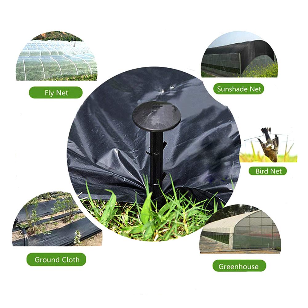 50 PCS 4.3 Inch Plastic Garden Ground Stakes - Heavy Duty Yard Anchors for Mulch Film, Landscape Fabric & Grass - Durable Gardening Fixing Tools for Outdoor Use in Lawns, Flower Beds & Vegetable Gardens
