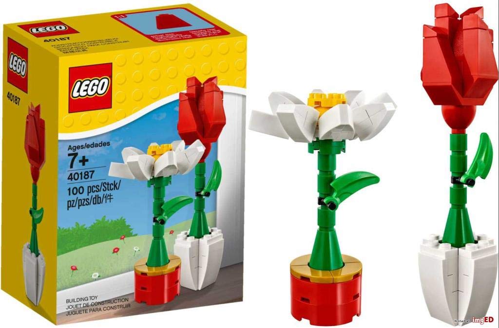 LEGO 40187 Flower Bouquet Building Kit - Creative DIY Floral Arrangement for Home Decor, Gifts & Parties