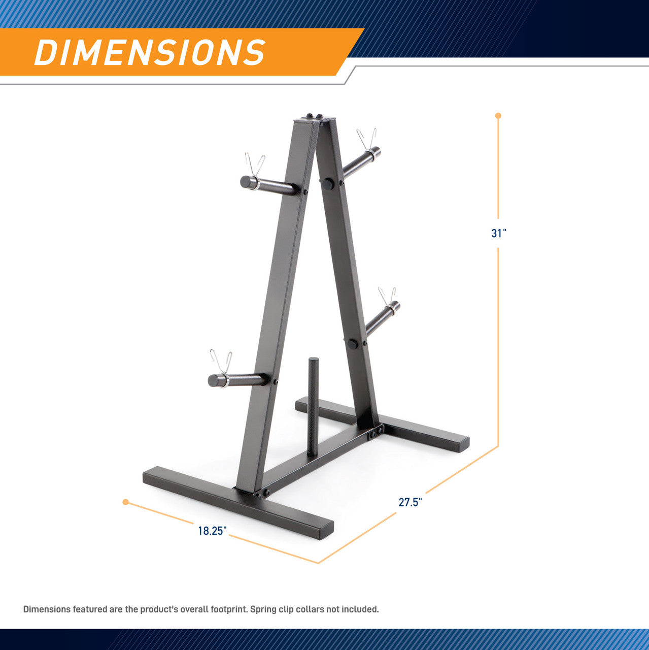 Marcy Standard Weight Plate Tree | PT 5733 - Heavy Duty Weight Plate Storage Rack for Home Gym & Commercial Use | Perfect for Dumbbell, Barbell & Olympic Weight Plates Organization