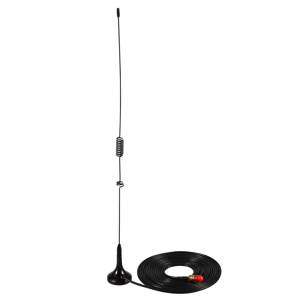 Dual-Band Mobile Antenna with Magnetic Base - SMA-Female Connector 3M Ham Radio Car Antenna for Walkie-Talkie & Two-Way Radio - Perfect for Emergency Communication, Off-Road Adventures & Trucking