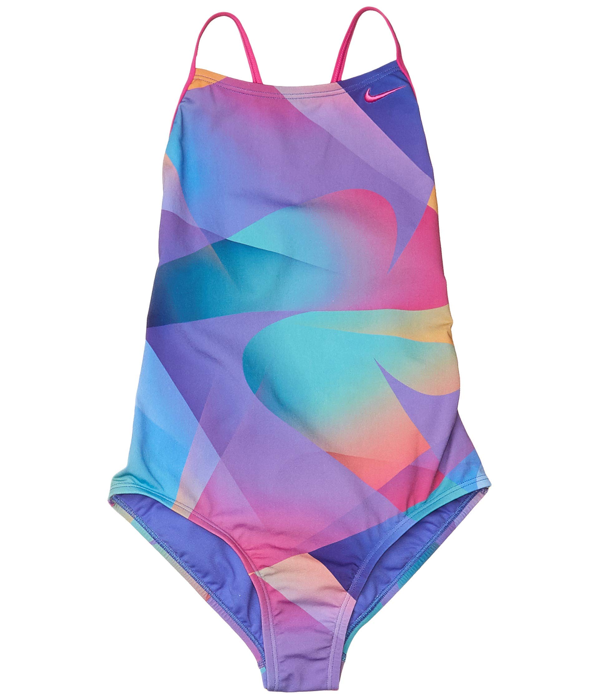 Nike Girls' Spectrum Modern One-Piece Swimsuit - Sapphire Blue XL (16 Big Kid) | UV Protection & Quick-Dry Fabric for Beach, Pool & Summer Activities