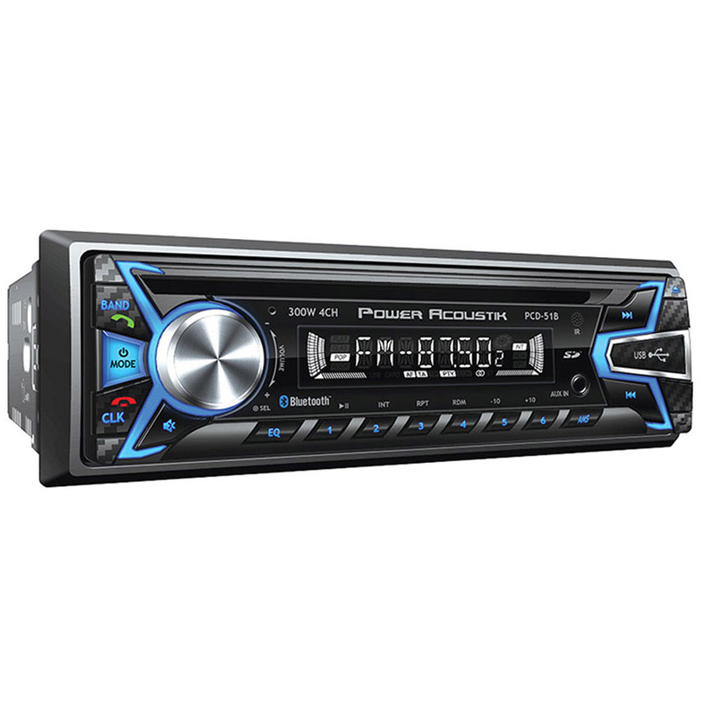 Power Acoustik PCD 51B Single Din Car Stereo - In-Dash CD/MP3 Player with AM/FM Radio Receiver | Perfect for Upgrading Your Vehicle Audio System on Road Trips & Daily Commutes