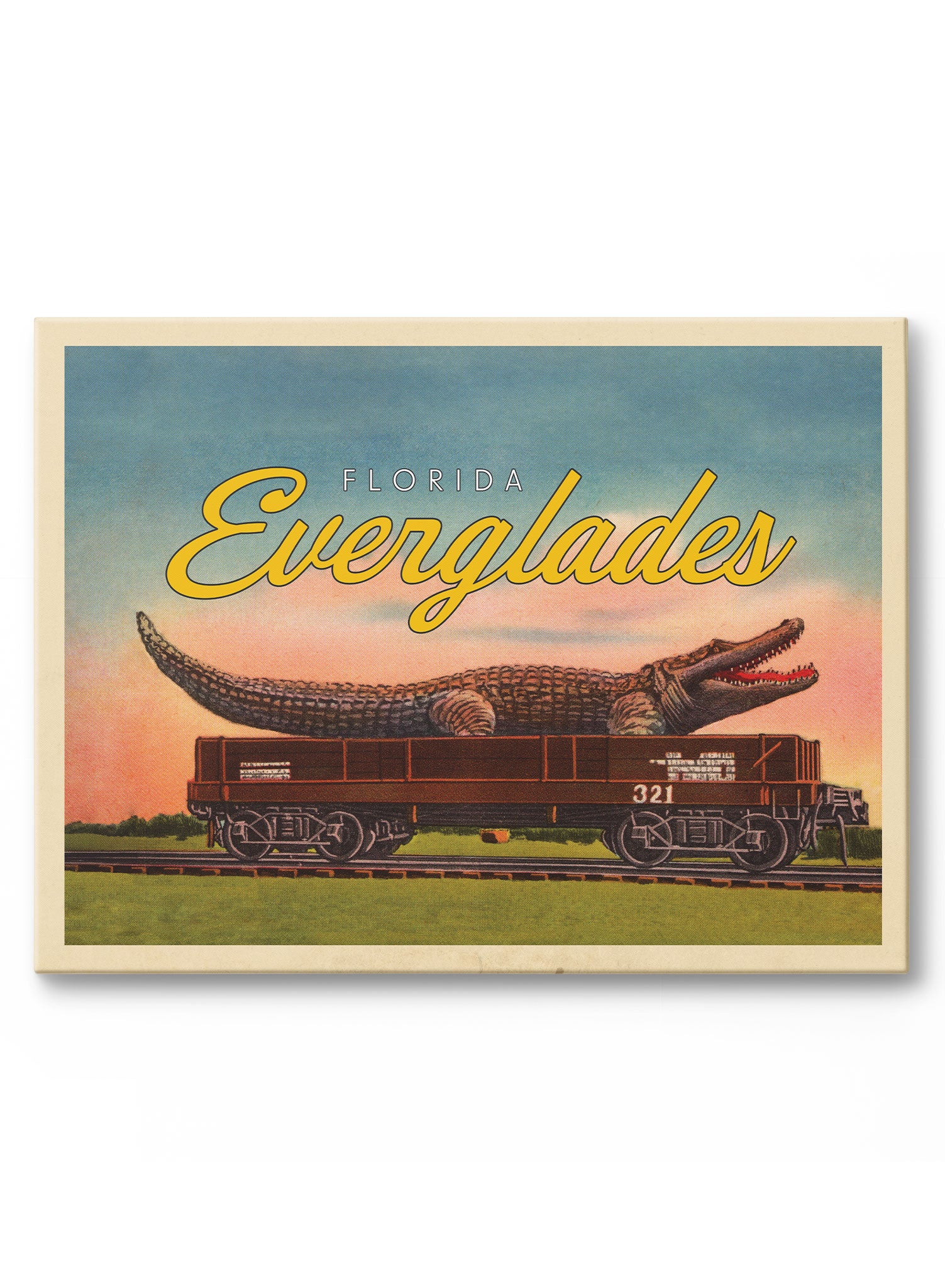 Everglades Alligator Canvas Print - Florida Wildlife Wall Art for Home & Office Decor | Perfect for Living Room, Bedroom, or Gift