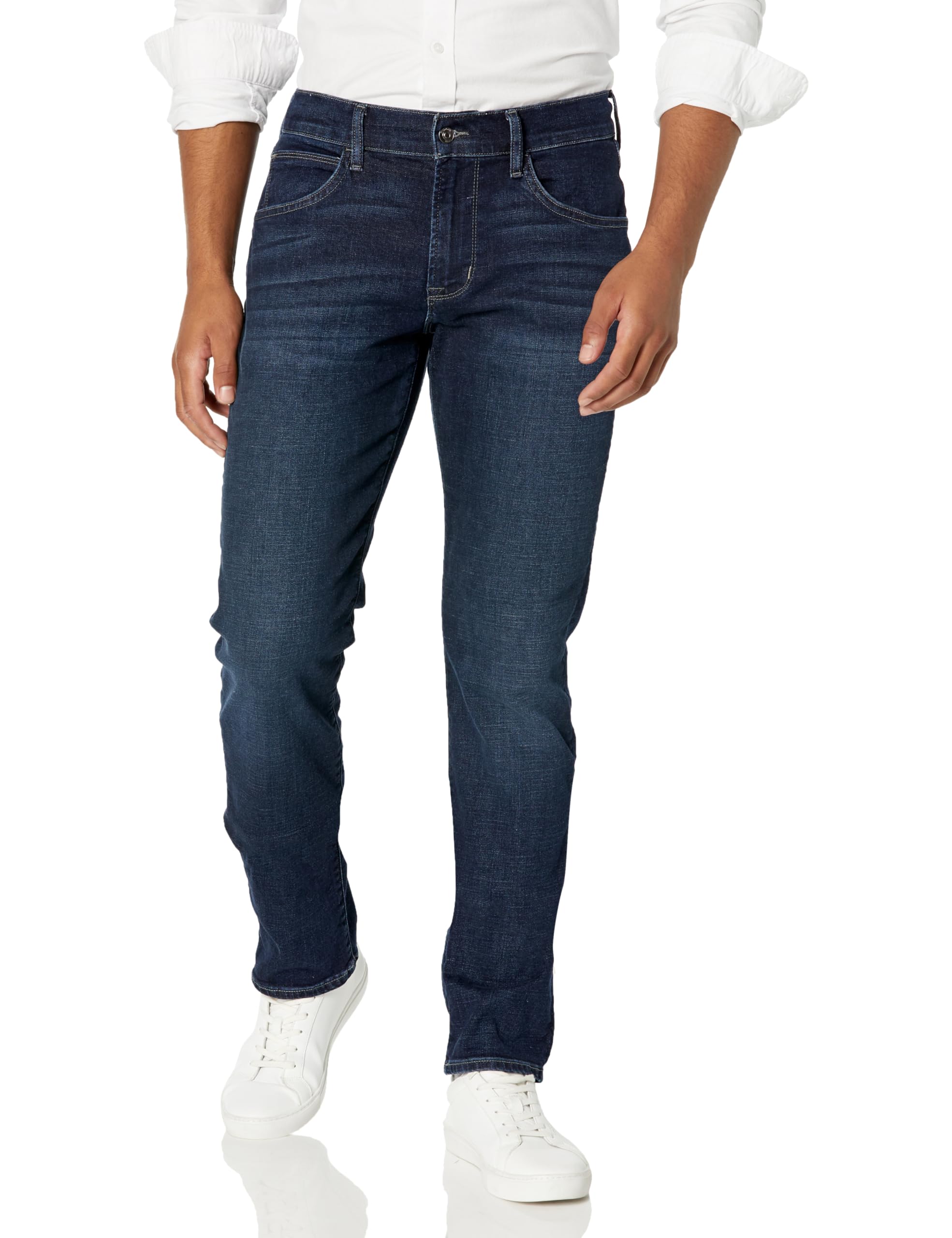 HUDSON Men's Byron Straight Fit Jeans - Classic Blue Denim Pants for Casual Wear & Everyday Style | Perfect for Work, Outings & Relaxed Occasions