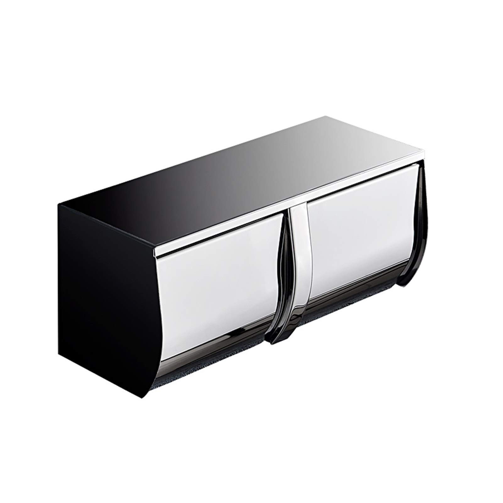 LICHUAN Stainless Steel Toilet Paper Holder Wall Mounted - 304 Rustproof Bathroom Tissue Dispenser for Kitchen & Bathroom Storage - Easy No-Drill Installation, Waterproof Design for Shower & Wet Areas
