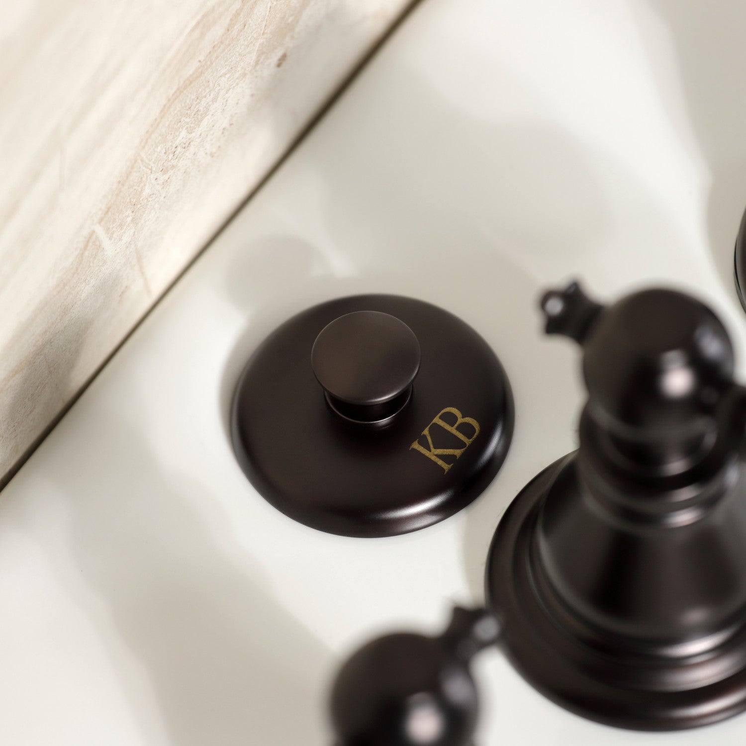 American Classic KB325ACL 3-Handle Deck Mount Vertical Spray Bidet Faucet with Brass Pop-Up Drain - Oil Rubbed Bronze Finish for Bathroom & Powder Room Upgrade