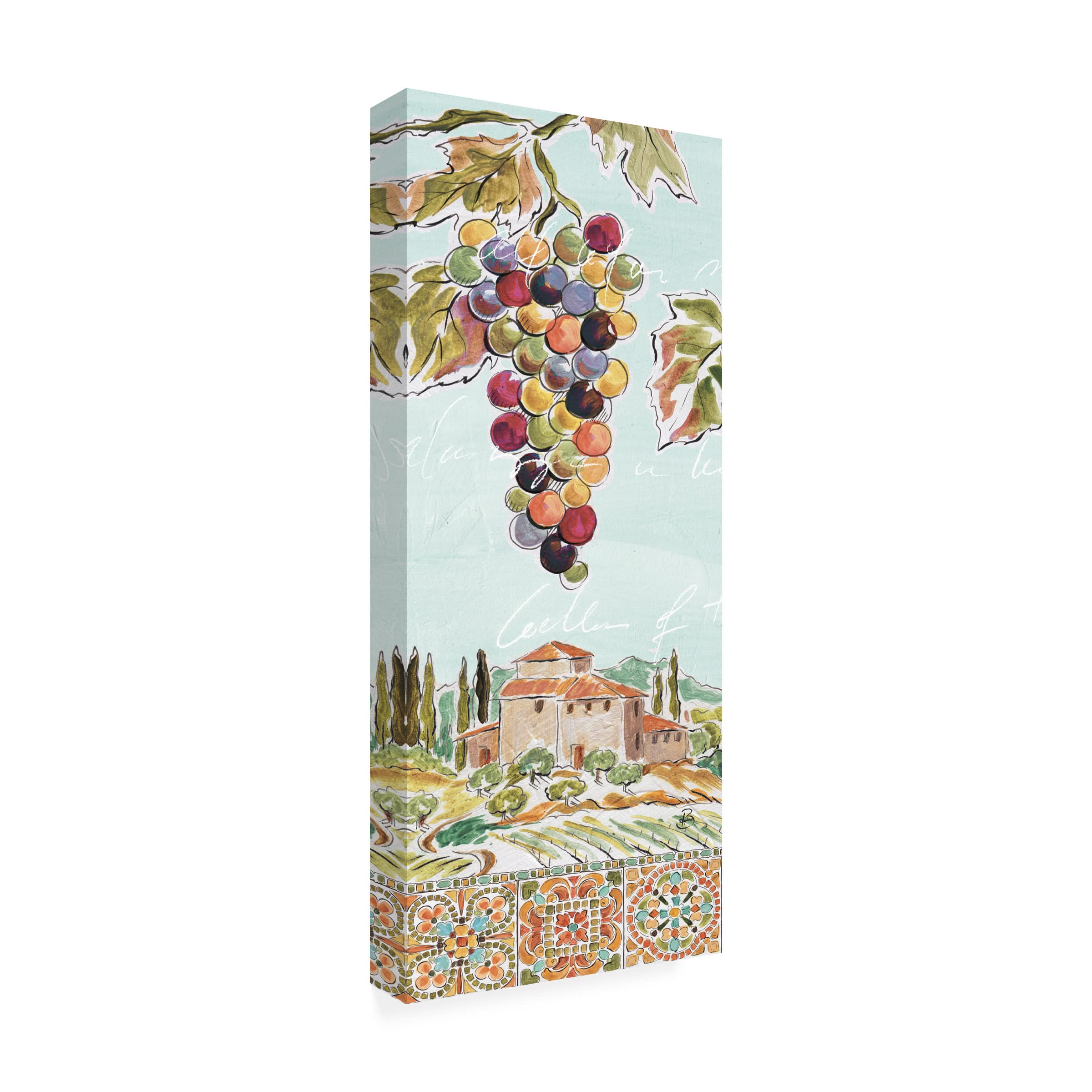 Trademark Fine Art 'Tuscan Breeze V' Canvas Wall Art by Daphne Brissonnet - Italian Countryside Landscape Painting for Living Room, Bedroom & Office Decor