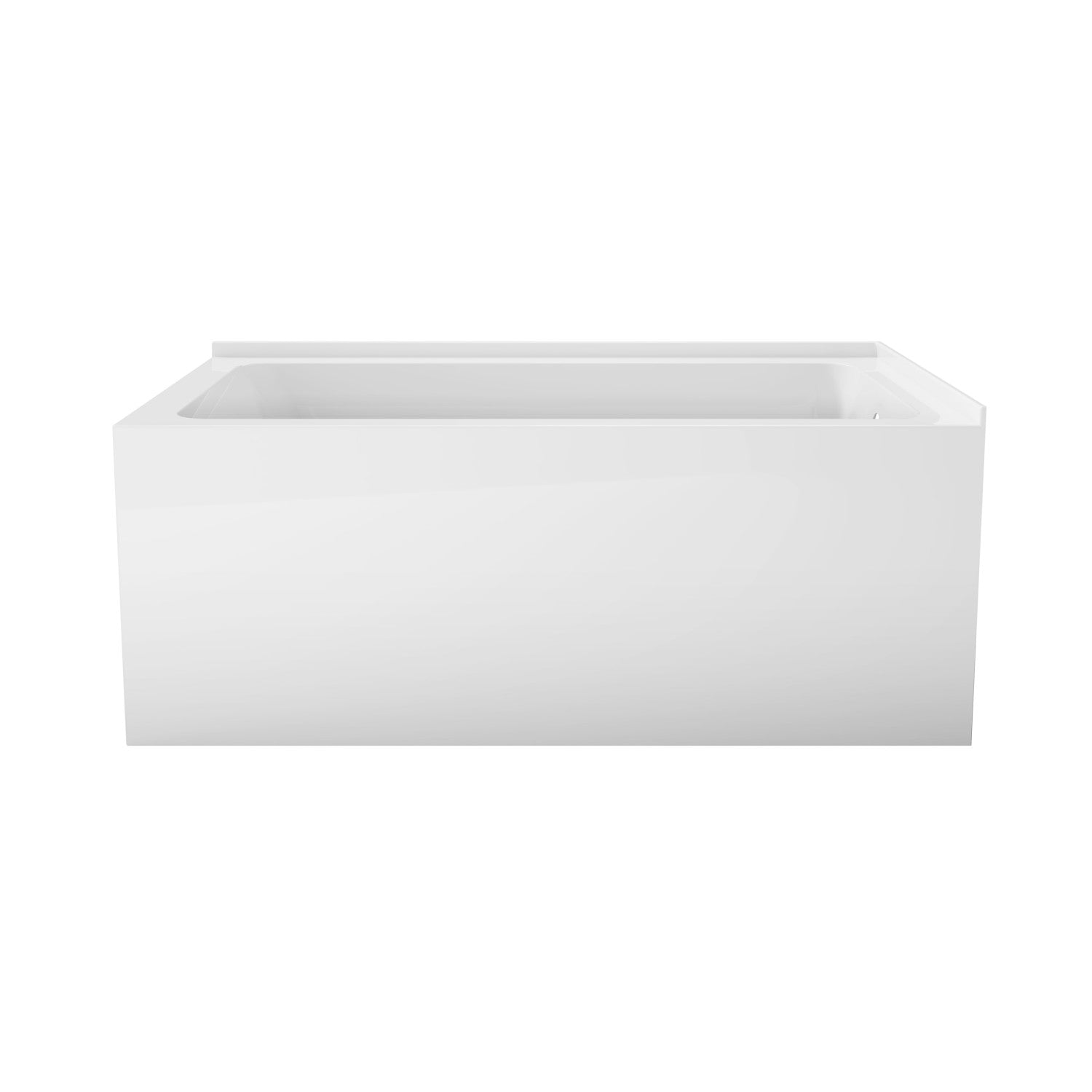 Aqua Eden VTAP5430R22TS 54-Inch Acrylic Rectangular Corner Bathtub for Small Bathrooms - Right Hand Drain, Glossy White - Perfect for Modern Home Spa & Relaxation