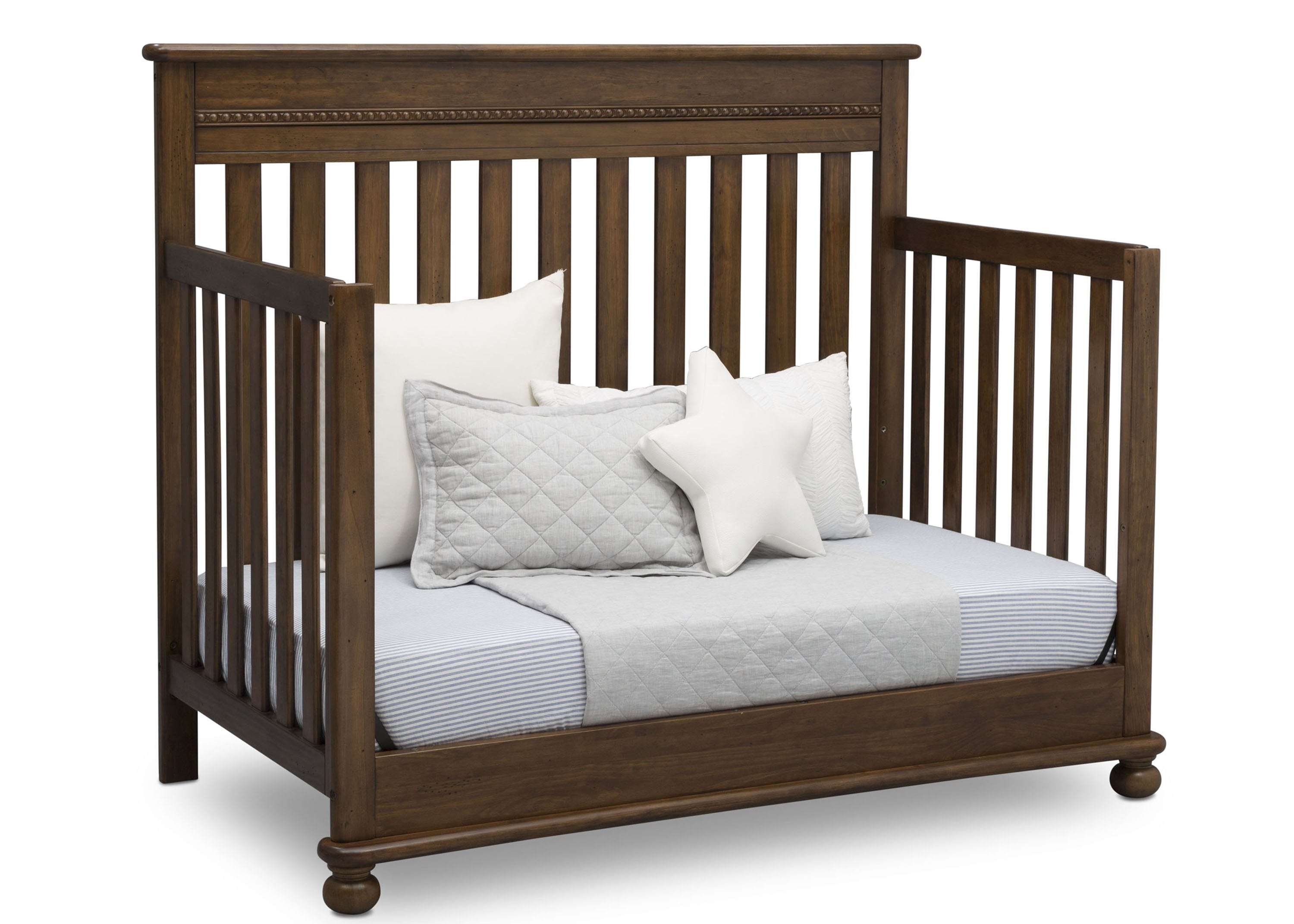 Franklin 4-in-1 Convertible Baby Crib - Toddler Bed, Daybed & Full Size Bed - Safe Nursery Furniture for Newborns & Growing Kids - Perfect for Baby Rooms & Daycare Centers