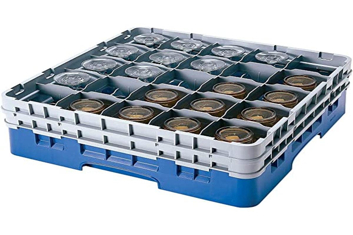 Cambro 25S534168 Camrack Glass Rack - Heavy Duty Commercial Glass Storage Rack for Bars & Restaurants - Durable Stainless Steel Dish Rack for Kitchen, Bar, and Food Service Use