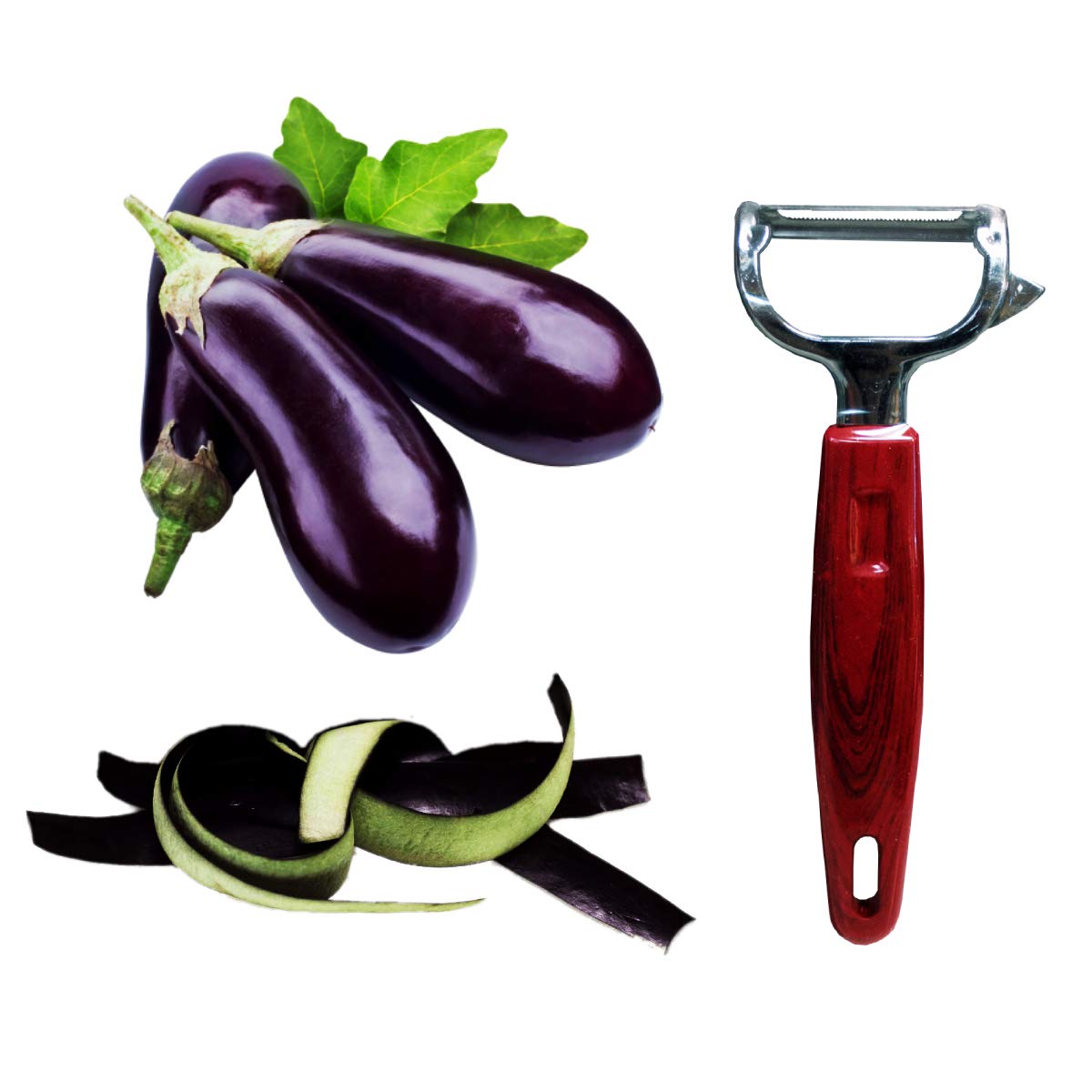 Premium Stainless Steel Fruit and Vegetable Peeler - Ergonomic Kitchen Tool for Peeling Apples, Potatoes, Carrots | Perfect for Home Cooking, Meal Prep & Camping