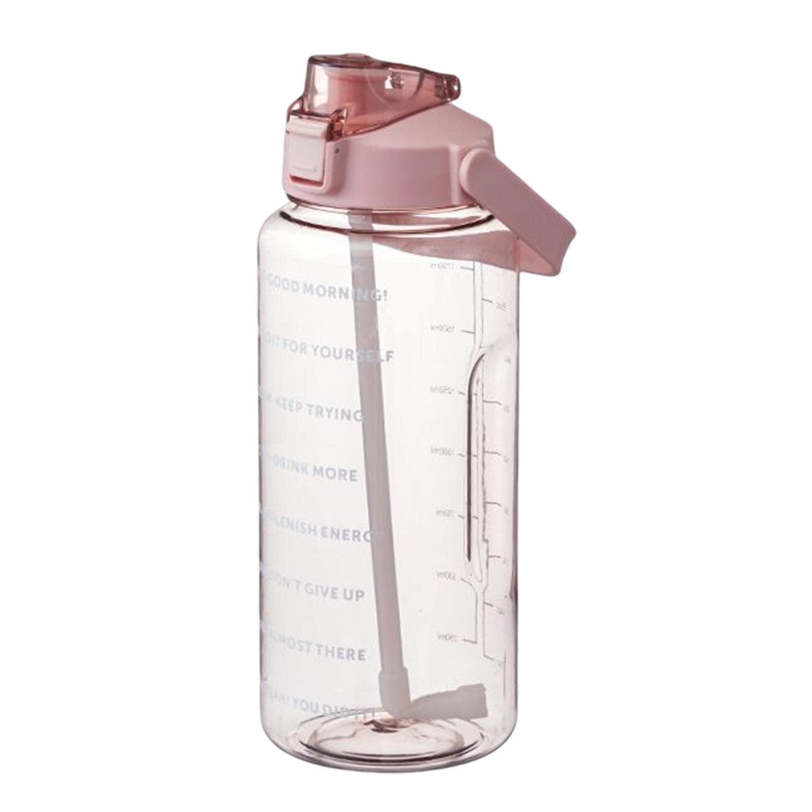 2L Motivational Water Bottle with Time Marker & Fruit Strainer - Leak-Proof Fitness Water Jug for Gym, Hiking & Outdoor Sports | Stay Hydrated During Workouts, Office & Daily Activities