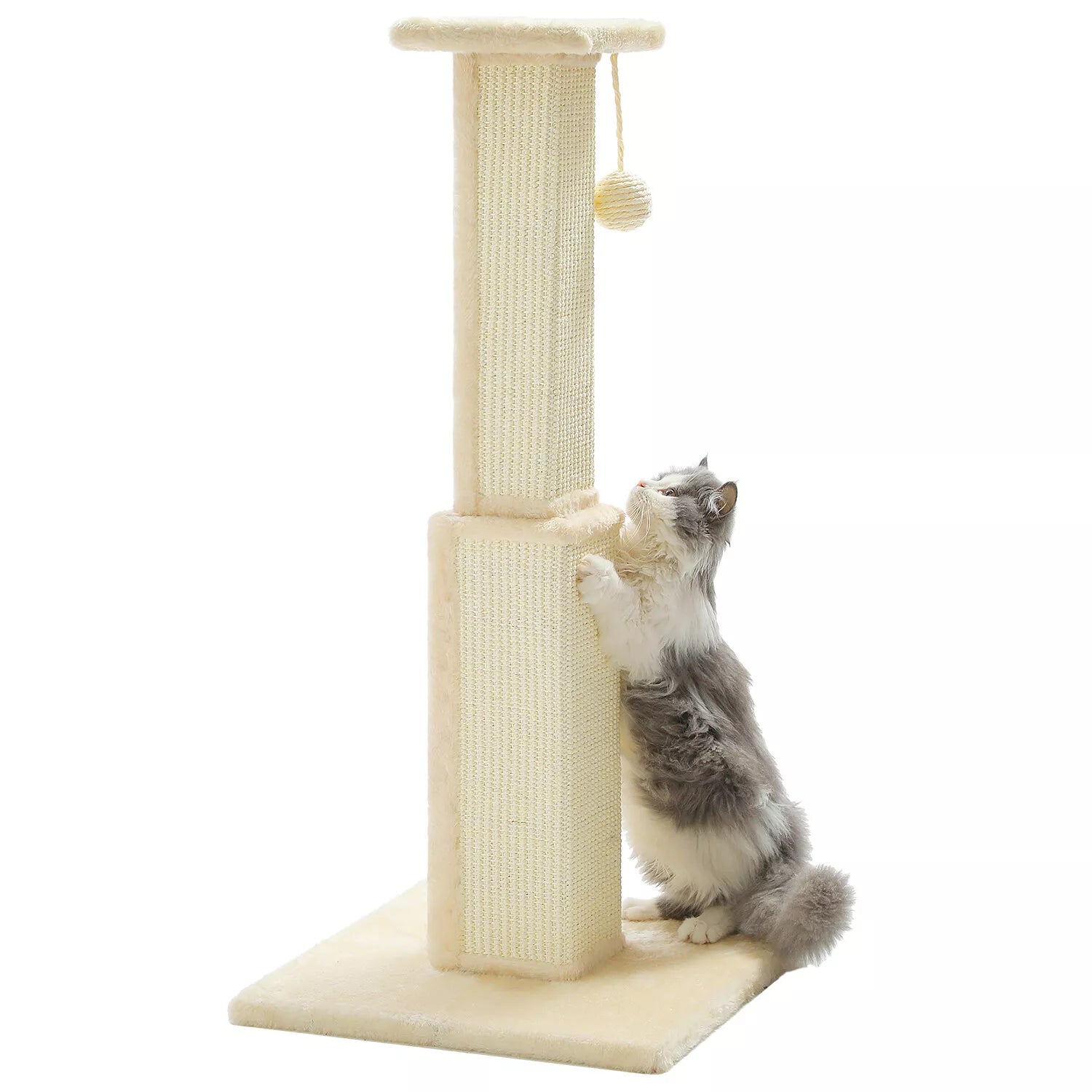 80cm Cat Scratching Post Tower for Indoor Cats - 2 Color Options, Durable Sisal Fiber Cat Tree with Scratching Pad - Perfect for Small Spaces & Apartment Living