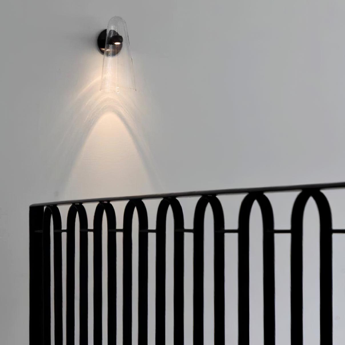 Vintage Conical Glass Wall Sconce Plug-in Light Fixture - Perfect for Bedroom, Living Room & Hallway Lighting