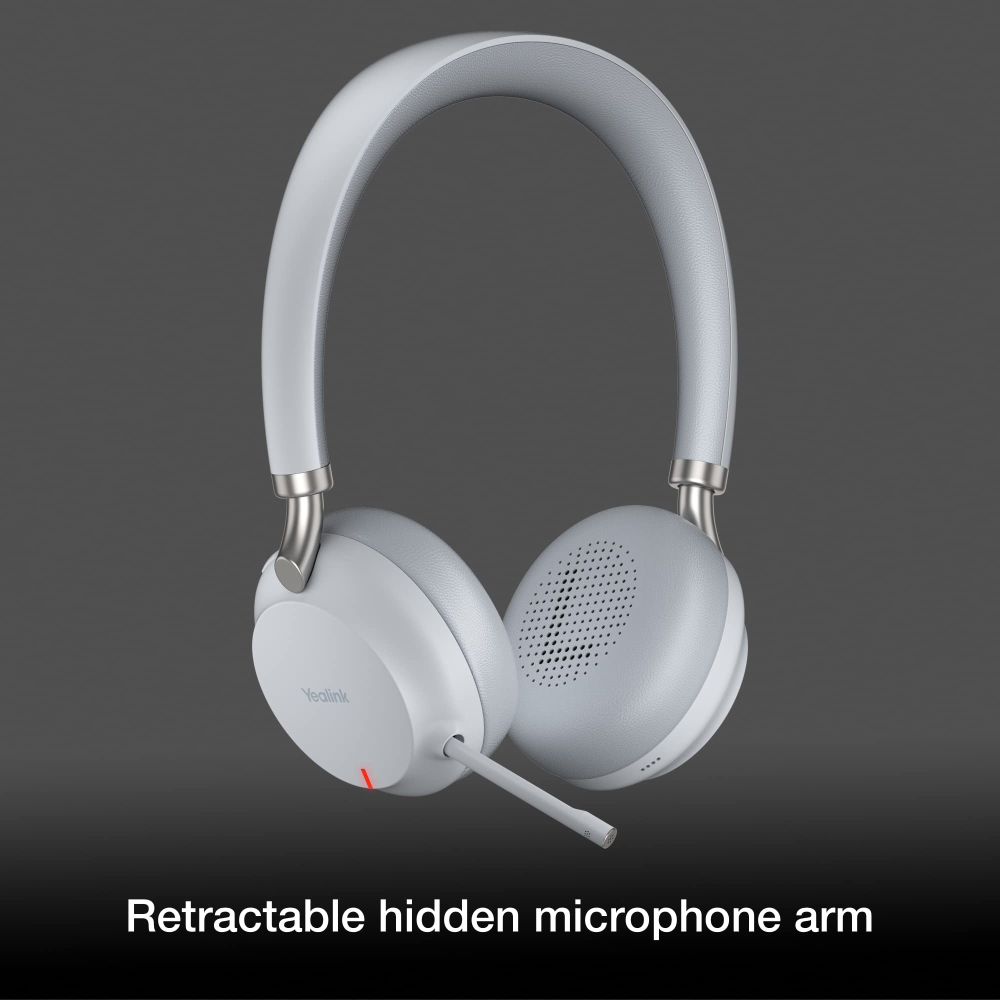 Yealink BH72 Wireless Bluetooth Headset with Charging Stand - USB-A (Grey) | Noise Cancelling Office Headset for Zoom/Teams Calls | Includes GTW Bundle & Microfiber Cloth | Perfect for Remote Work & Home Office Use