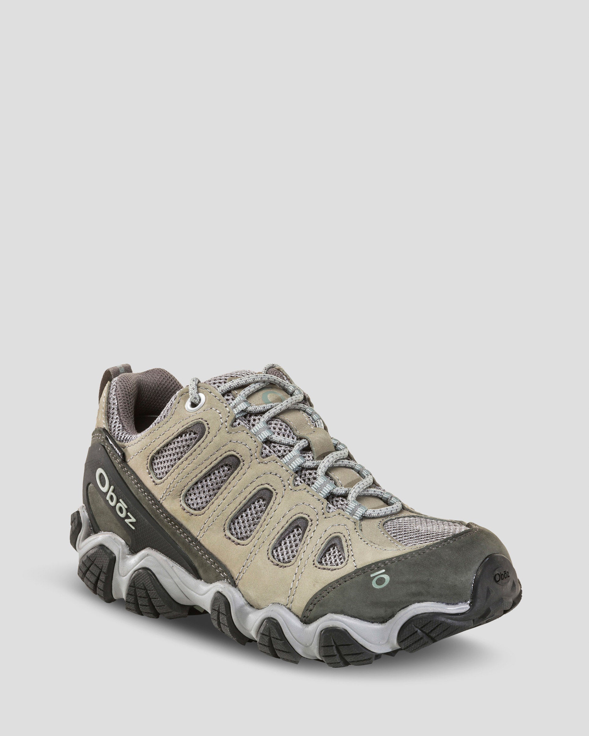 Women's Oboz Sawtooth II Low Waterproof Hiking Shoes - Frost Gray/Sage - Lightweight Trail Running Shoes for Outdoor Adventures & Hiking